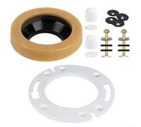 Bebykilemi Tornillos de fijación de brida de inodoro y cera para kit de sellado de anillo para instalación de inodoro, construcción de ABS y acero al carbono, para una fácil instalación, compatible