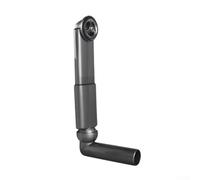 Bebykilemi Tubo de desbordamiento redondo para fregadero con rótula lateral, cubierta de desbordamiento de lavabo de polipropileno negro y accesorio de desbordamiento para fregadero de cocina