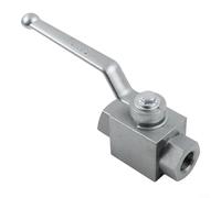 Bebykilemi Válvula de bola hidráulica de alta presión manual de acero al carbono de 2 vías G1/4 G3/8 G1/2 G3/4 G1 BSP-Thread 500 Bar Válvula de presión de trabajo (G3/8)