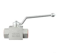 Bebykilemi Válvula de bola hidráulica de alta presión manual de acero al carbono de 2 vías G1/4 G3/8 G1/2 G3/4 G1 BSP-Thread 500 Bar Válvula de presión de trabajo (G3/4)