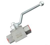 Bebykilemi Válvula de bola hidráulica de alta presión manual de acero al carbono de 2 vías G1/4 G3/8 G1/2 G3/4 G1 BSP-Thread 500 Bar Válvula de presión de trabajo (G1/4)