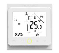 BecaSmart Series 002 Termostato Inteligente Wi-Fi 3A Pantalla Táctil LCD Calentamiento de Agua Control de Programación Inteligente con Conexión WiFi (Calentamiento de Agua, Blanco)