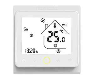 BecaSmart Series 002 WiFi Termostato Calefacción para Caldera,Termostato Inteligente de 5+2 Programmabile Control con Smart Life/Tuya, Compatible con Alexa, Google Home(Calentador Blanco)