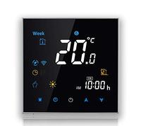 BecaSmart Series 3000 Termostato Inteligente Wi-Fi para para Calentamiento de Agua 3A, Pantalla táctil LCD, con conexión inalámbrica (Calentamiento de Agua, Negro)