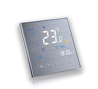 BecaSmart Series 3000 Termostato Inteligente Wi-Fi programable Dos Tubos para Aire Acondicionado Fan Coil con conexión WiFi para Soporte Intelligent Voice (Dos Tubos, SS Cepillado)