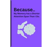 Because My Memory Has a Shorter Attention Span Than I Do: A Humorous Journal for Writing Things Down Before They Disappear