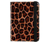 BECEERE Fundas para pasaporte, de cuero de alta calidad, con bloqueo RFID, organizador de documentos de viaje, bonita cartera para pasaporte para mujeres y hombres, Estampado de leopardo, Lindo