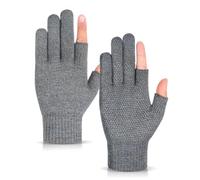 Becellen Antideslizantes Guantes de Punto, Termicos Invierno Guantes sin Dedos Cálido Guant Touch Screen para Hombres Mujeres
