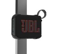 BECEMURU Funda y soporte para JBL Go 4 - Diseño magnético, carcasa de ABS resistente, correa de fijación fuerte - Fácil de montar en el gimnasio, bicicleta y coche