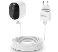 BECEMURU Quick Charge 3.0 & Cargador de batería con cable magnético resistente a la intemperie para Arlo Ultra1/2, Arlo Pro 5/4/3 cámara de vigilancia (blanco) (20 ft/6 m, 1 unidad)