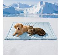 BECEMURU Tapete de refrigeración para perro, 90 x 60 cm, manta de enfriamiento gruesa para jaula, perrera, cama, sofá, lavable a máquina, duradero, sin gel, mantiene a tu mascota fresca y cómoda (M)