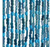 BECHAEO Cortina de puerta con cuentas hecha a mano para puerta, cortina bohemia con cuentas para pasillo, armario, dormitorio, sala de estar, divisor hippie estético, decoración de habitación, 35.5 x