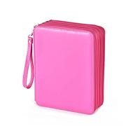 Becho Estuche multifunción de cuero suave con cremallera multicapa, gran capacidad, bolsillo para bolígrafos, caja de lápices de colores, 184 bolsillos, Rosa 1, 25,5 cm x 19 cm x 9 cm, Diseño moderno