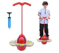 bechoanigel Pogo con Asas,100KG Equilibrado y Coordinado Pogo de Rebote, Las Asas Son Ajustables Equipado para Niños y Adultos para Entrenar Las Habilidades de Equilibrio(Rojo)