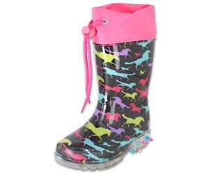 Beck Bota de lluvia para niña con diseño de caballos, multicolor, 25 EU