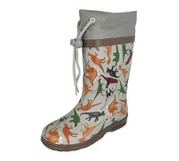 BECK Botas de lluvia 'Dinoland' cognac / gris / verde / naranja 31 cognac / gris / verde / naranja