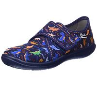 BECK Zapatillas de casa 'Dinosaurier' azul / naranja / negro 29 azul / naranja / negro