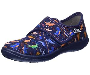 Beck Chanclas para niño, diseño de dinosaurios, azul oscuro, 32 EU