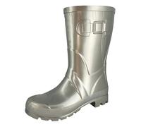 Beck Glossy, Botas de lluvia para Mujer, Platinum Metallic, 42 EU