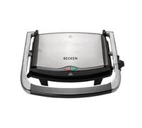 Becken Sandwichera, Placas Grill Antiadherentes, 1000W, Acero Inoxidable y Negro