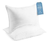 Beckham Hotel Collection Juego de 2 almohadas de cama de espuma viscoelástica tamaño King (relleno ajustable), almohada de espuma triturada refrescante para dormir de espalda, boca abajo o de lado