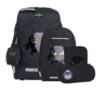 Beckmann mochila escolar Active Air FLX Schoolbag Set 6 -piezas 20-25L Pixel negro