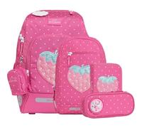Beckmann mochila escolar Active Air FLX Schoolbag Set 6 -piezas 20-25L Strawberry púrpura