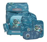 Beckmann mochila escolar Plus Air Schoolbag 7 teilig Jungle Game azul petróleo