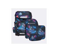 Beckmann Plus Air conjunto de mochila escolar negro con estampado