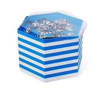 Becko - Bandejas apilables para clasificar rompecabezas, con tapa, accesorio para rompecabezas de hasta 2000 piezas, 12 bandejas hexagonales (azul)