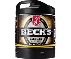 Becks cerveza gold Oro Perfect Draft 6 litros barril 4,9% vol.