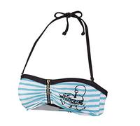 Beco Baby Carrier Beco-Top de Bikini con Copa C, diseño de Marineros Parte Superior, Mujer, Turquesa y Negro, 36