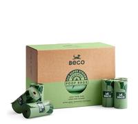 Beco Bolsas para caca de perro, 94% plástico reciclado, rollos de recambio | Extra gruesas, 33 x 22 cm y a prueba de fugas; bolsas resistentes y amigables con el bolsillo; se adaptan a dispensadores