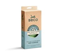 Beco Bolsas para excrementos de gato, anchas y fuertes para arena sucia para gatos, aroma a menta, 140 bolsas