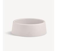Beco Cuenco para Perros - Cuenco Estable para Alimentos y Agua, plástico Reciclado, Base de Goma Antideslizante, Blanco, Grande