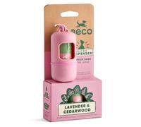 Beco Dispensador de bolsas para caca de perro + rollos de recambio de | 94 % plástico reciclado, extragrueso, 33 x 22 cm, a prueba de fugas, con dispensador ligero y fácil de colocar