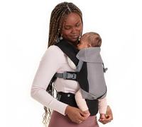 Beco Gemini Mochila Portabebés Ergonómica de 3,2 a 15,8 kg (7-35 lbs) | Posición en M, Asiento Ajustable, 100% Algodón Suave | Mochila de Porteo para Recién Nacidos y Niños Pequeños (Nero)