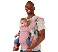 Beco Gemini Portabebés Ergonómico Recién Nacido, 3-16 kg, Lino Rosa | 4 Posiciones Ergonómicas: cara a ti, cara al mundo, cadera y espalda, Asiento Ajustable, certificado Sano para las Caderas.