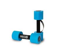 BECO Mancuernas Aquafitness - Mancuernas para aquajogging, aeróbic acuático y clases de natación, mancuernas de espuma con asa de bucle - 1 par, talla S, 30 x 8 cm