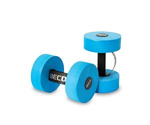 BECO Mancuernas Aquafitness - Mancuernas para trotar, aeróbicos acuáticos y clases de natación, mancuernas de espuma con asa de bucle, 1 par, mediano, 22 x 15 cm