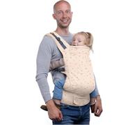 Beco Mochila porteo para niños con asiento extra ancho 100% algodón - Mochila para cargar niños liviana y respirable para usar en espalda o hacia el frente, Soporta niños de 9 a 27 kilos (Sprinkles)