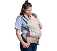 Beco Mochila porteo para niños con asiento extra ancho 100% algodón - Mochila para cargar niños liviana y respirable para usar en espalda o hacia el frente, Soporta niños de 9 a 27 kilos (Ecru)