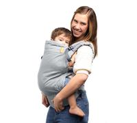Beco Portabebés Niño 24-48 Meses, Algodón, Gris | Porteo Tipo Mochila o Frontal para senderismo y viajes, Capucha para Dormir, Bolsillo y Cinturón Acolchado, hasta preescolar.