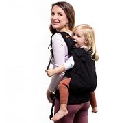 Beco - Portabebés para niños pequeños con asiento extra ancho, estilo mochila 100% algodón y transporte frontal, ligero y transpirable, portabebés para niños pequeños de 20 a 60 libras (negro metro)