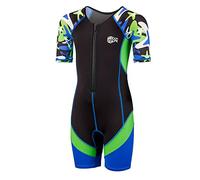 BECO-SEALIFE Traje de Neopreno Corto Unisex Juvenil, Azul y Verde, 80