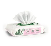 Beco Toallitas de bambú para Perros, sin plástico, 80 toallitas perfumadas a Coco, para Patas, Cuerpo y Trasero, toallitas de Aseo a Base de Plantas