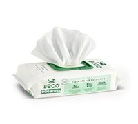 Beco Toallitas de bambú para Perros, compostables para el hogar, sin plástico, 80 toallitas, sin Perfume, para Patas, Cuerpo y Busto, toallitas de Aseo a Base de Plantas