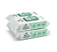 Beco Toallitas para Perros, sin plástico, 80 toallitas x 4 Paquetes, sin Perfume, para Patas, Cuerpo y Trasero, toallitas de Aseo a Base de Plantas