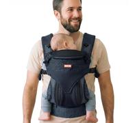 Beco Ventura Porta Bebés Ergonómico de 0 a 36 Meses, Marina (3,2-20 kg) | Punto elástico reciclado transpirable, 3 posiciones ergonómicas, asiento M con cremallera, reposacabezas y cintura acolchada
