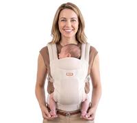 Beco Weave Portabebés Ergonómico para Recién Nacidos, Beige (3,2-15,9 kg) | Diseñado para recién nacidos • 2 posiciones de porteo • Tejido transpirable reciclado • Sin reductor
